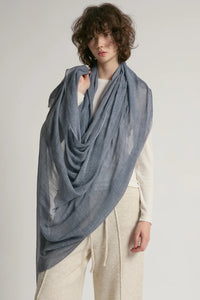 Common Knit Sheer Cotton Long Scarf
