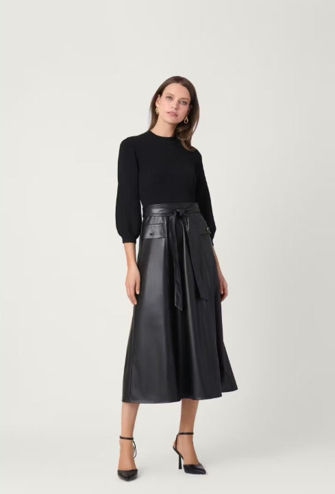 Shoshanna Aspen Mixed Media Dress