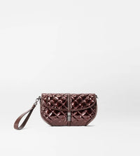 MZ Wallace Bordeaux Lacquer Small Astor Convertible Clutch