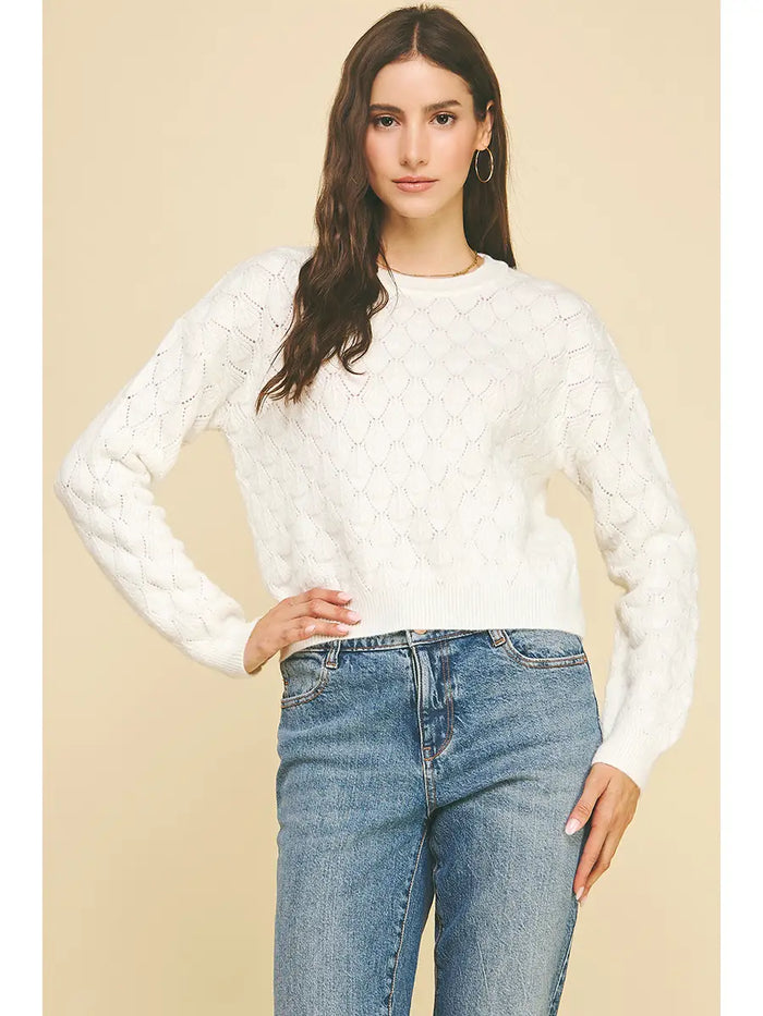 Pinch Textured Knit Sweater
