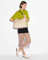 MZ Wallace Madison Shoulder Bag Buff Black