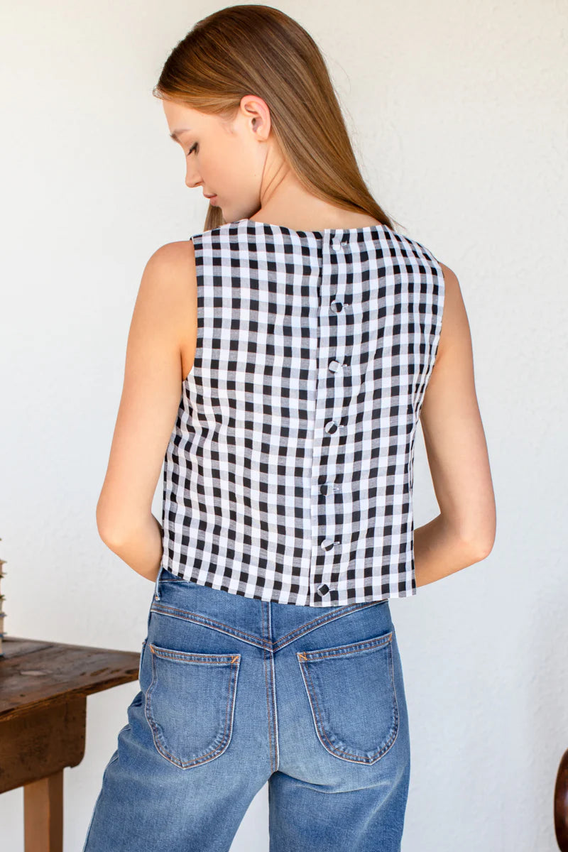 Emerson Fry Gingham Studio Top