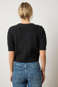 Lilla P Short Sleeve Cashmere Blend Cardigan