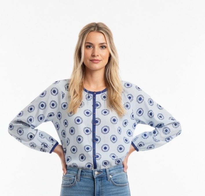 Ciao Lucia Arrosa Sundial Print Top Final Clearance