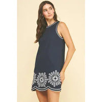 Pinch Floral Embroidered Midi Dress
