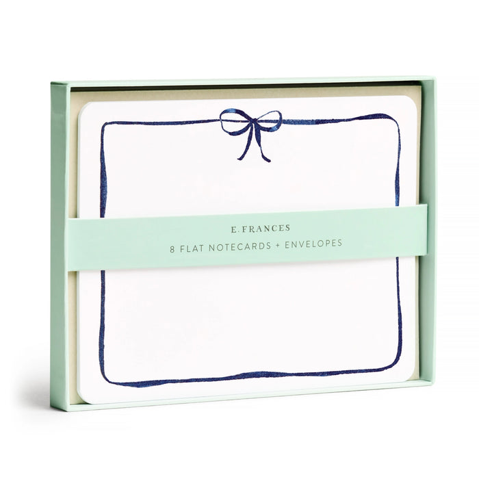 E.Frances Navy Bow Boxed Flat Notes