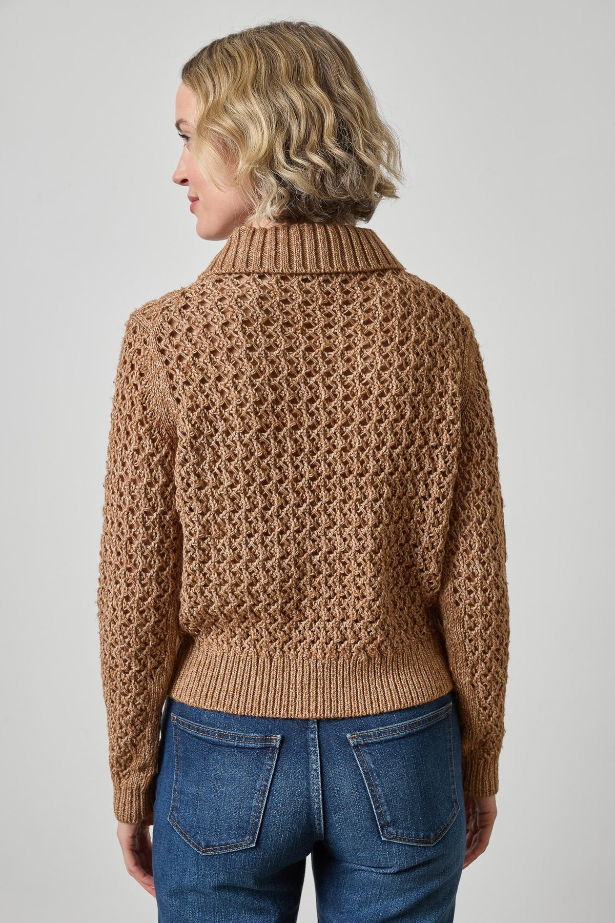 Lilla P Textured Polo Sweater