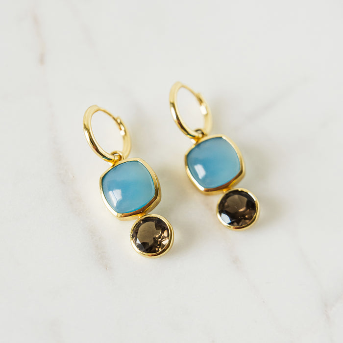 Laura Foote Large Color Block Drop Earrings