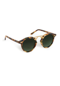 Krewe St. Louis Tuscan Tortoise 18K Polarized Sunglasses