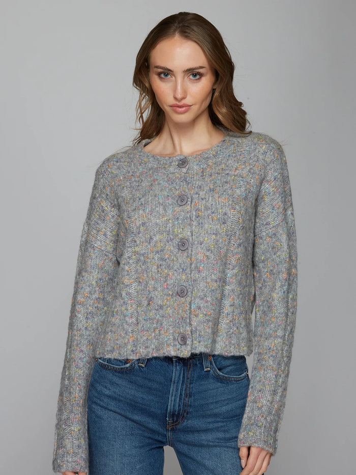 Autumn Cashmere Confetti Cable Boxy Cardigan