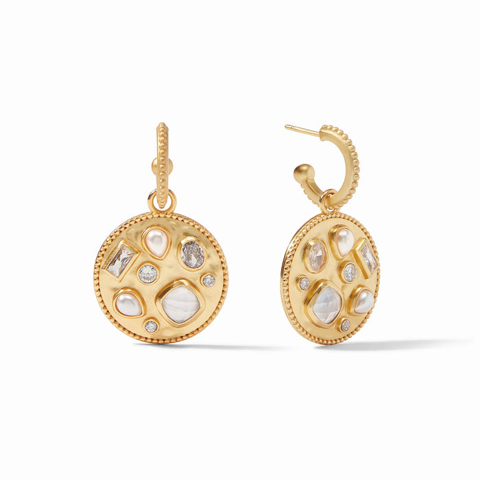 Julie Vos Antonia Mosaic Hoop & Charm Earring