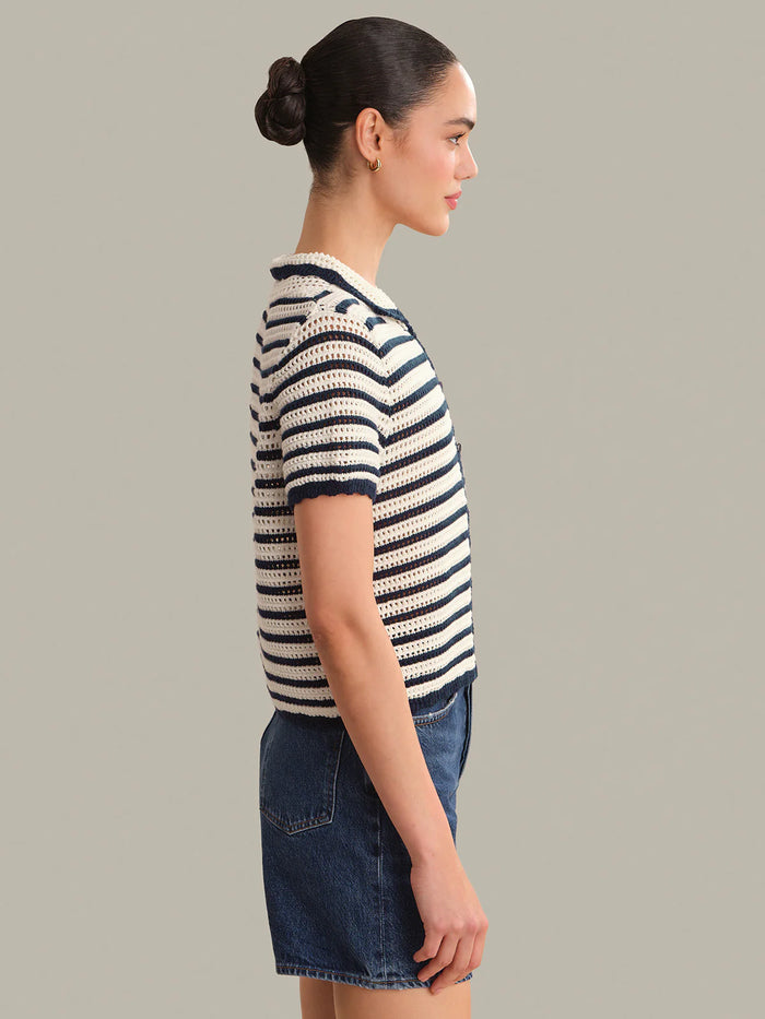 525 America Leilani Striped Cardigan
