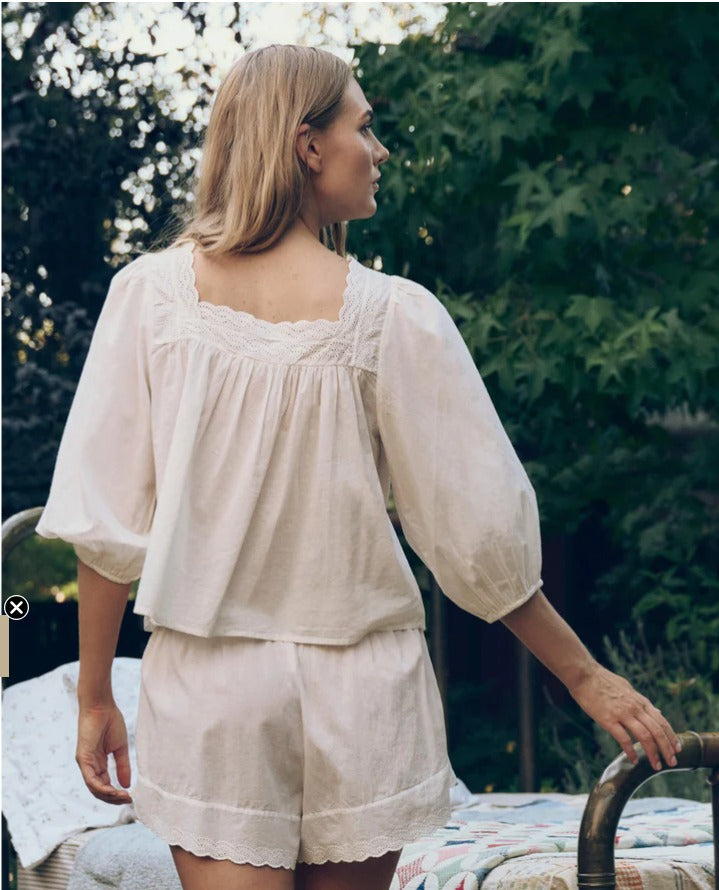 The Great Eyelet Button Sleep Top