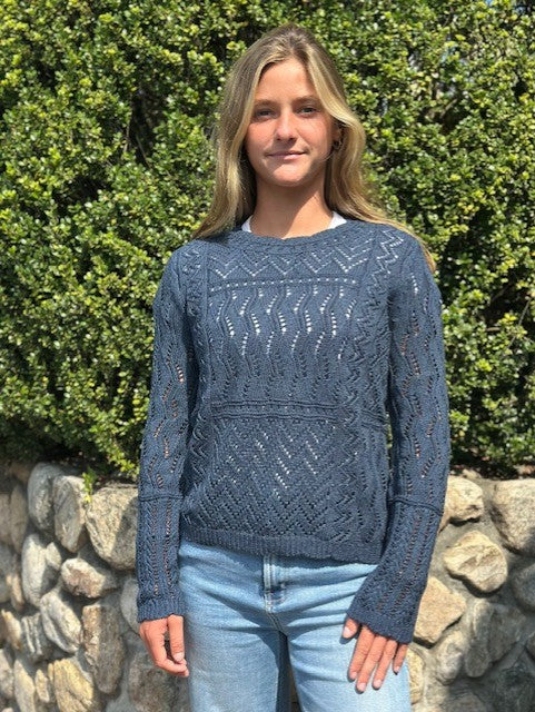 Autumn Cashmere Stitchery Patchwork Crew