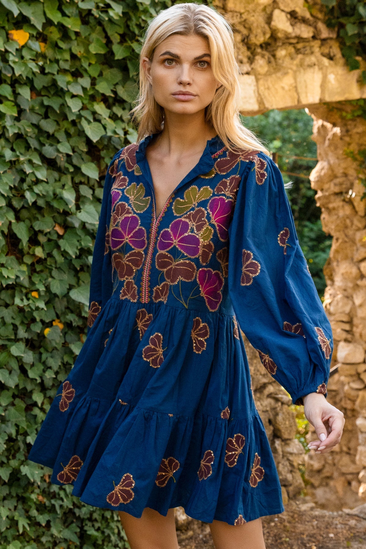 いラインアップ Yoke Sleeve Long Oliphant Dress-Final Chou Chou Shop – Clearance One Piece