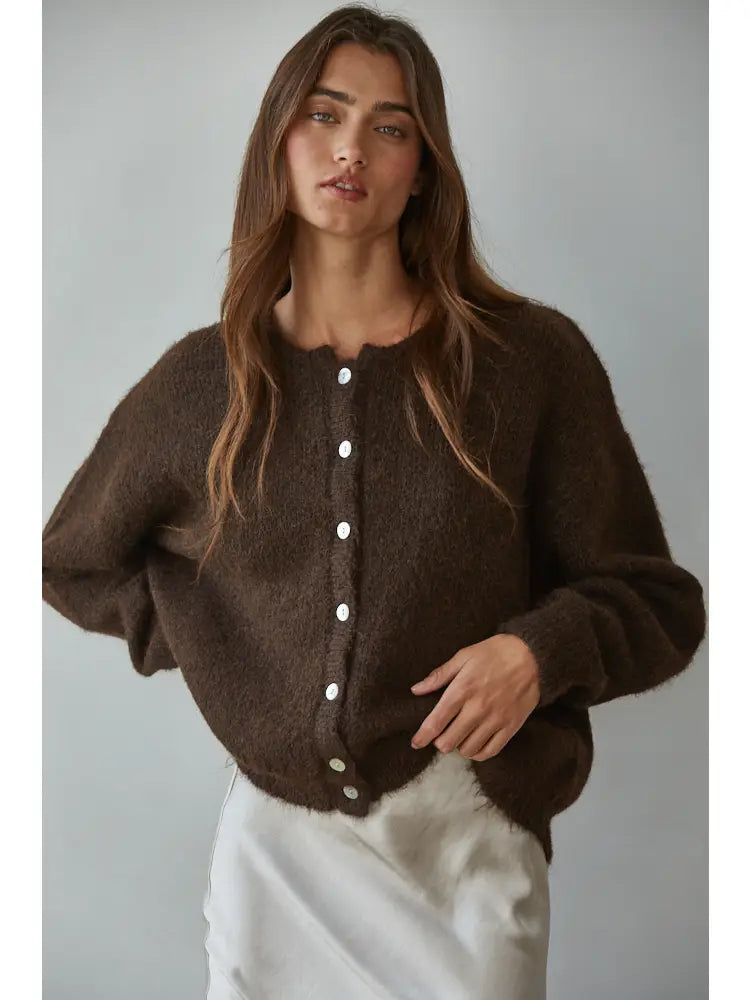 By Together Round Neck Cardigan