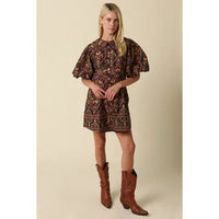 Olivaceous Veda Paisley Mini Dress