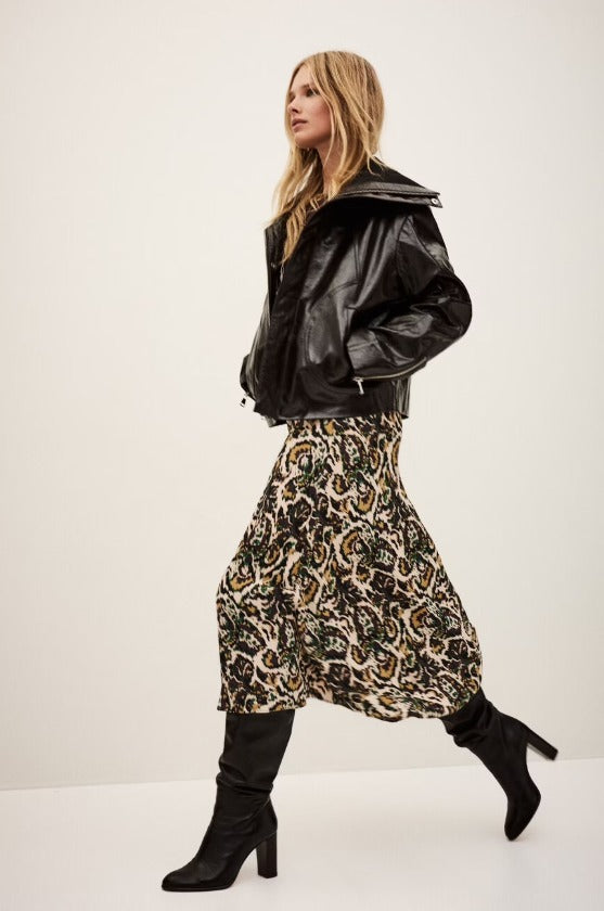 Ba&sh Onintia Abstract Pattern Skirt