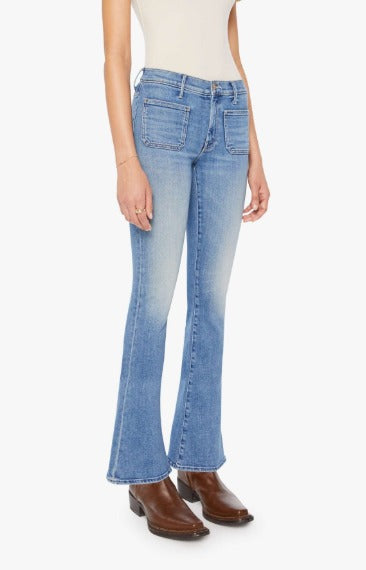 Mother Denim Patch Pocket Weekender Poppin Wheelies Jean