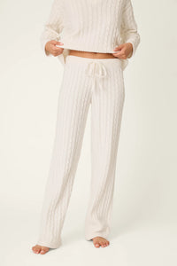 P.J. Salvage Cozy Chenille Cable Knit Pants