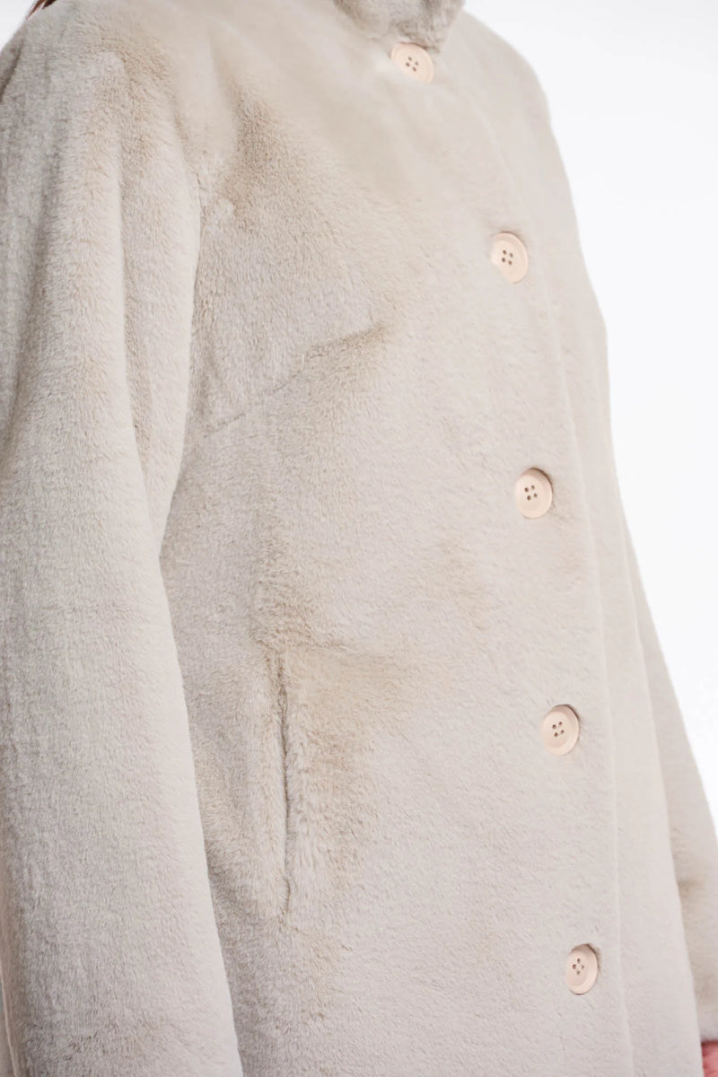 Rino & Pelle Nonna Single Breasted Faux Fur Coat