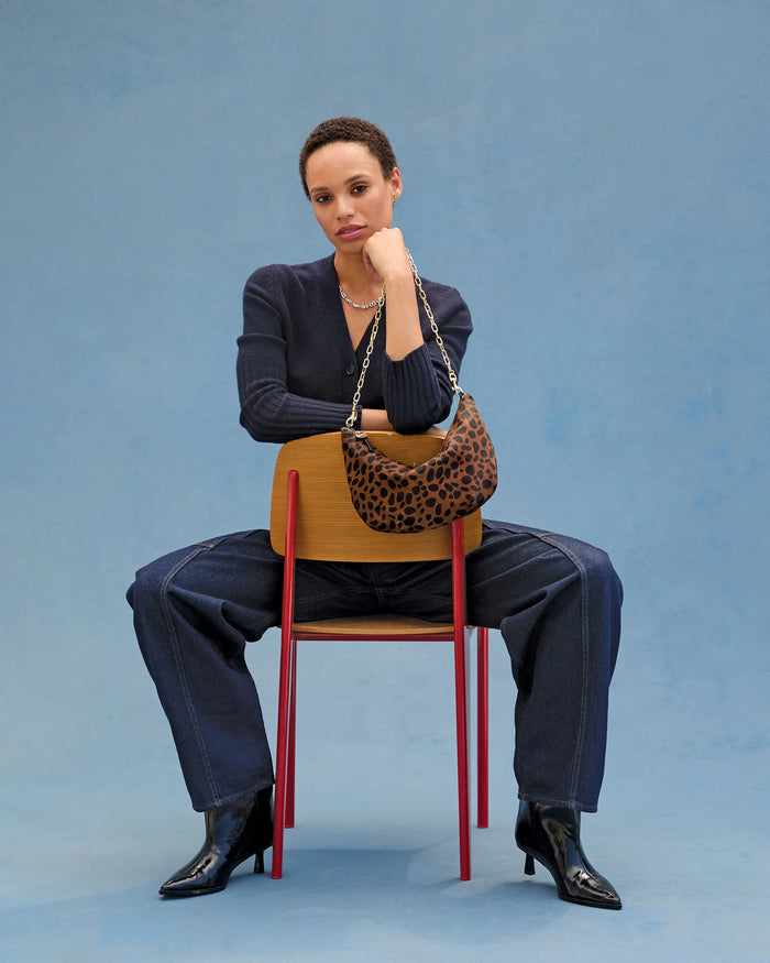 Clare V Lune Leopard Print Bag