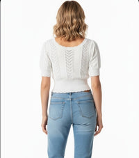 Autumn Cashmere Scoop Neck Pointelle Sweater