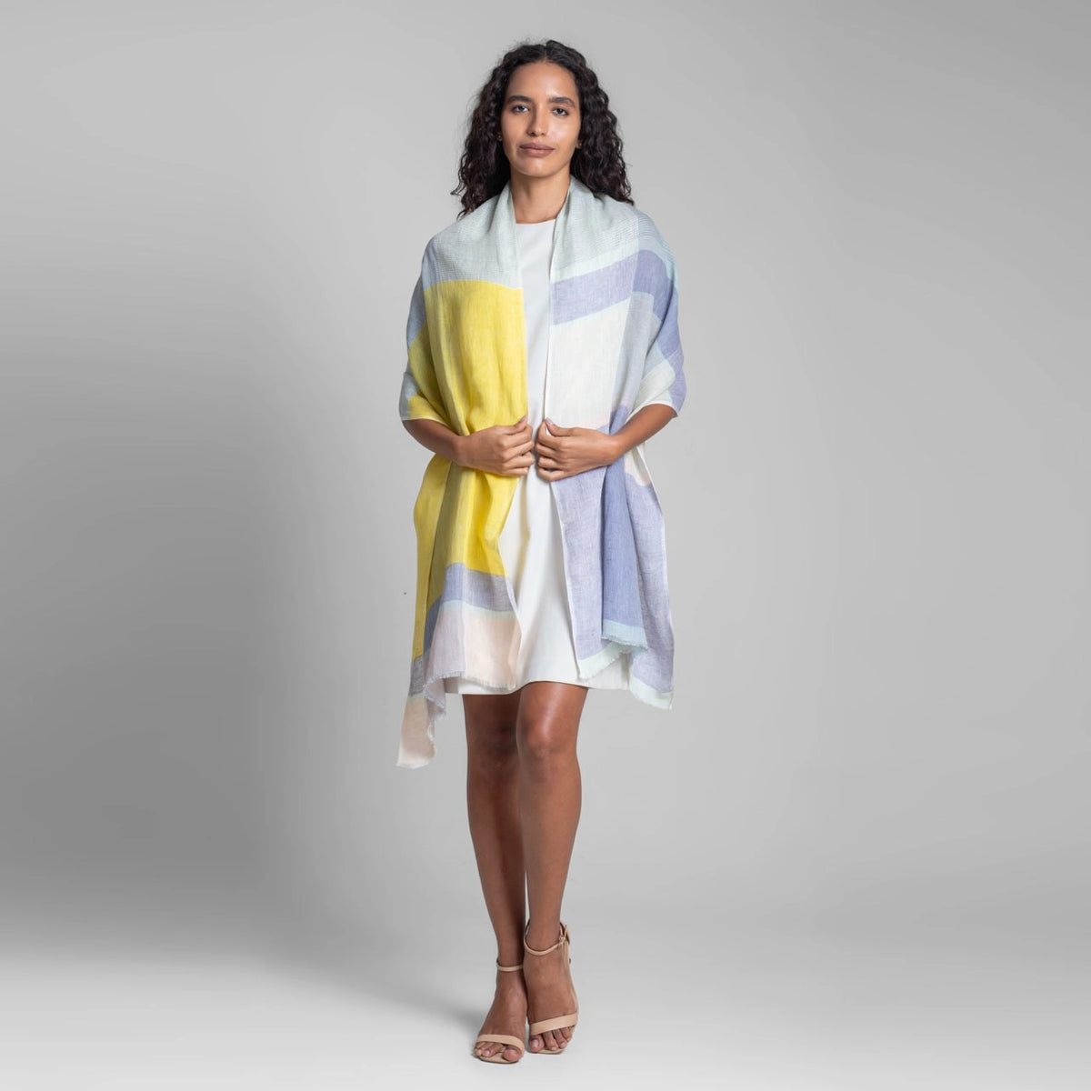 Sadhu Collective Sunlit Calm Handwoven Linen Scarf