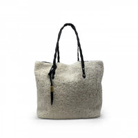 Kempton & Co Natural Luxe Shearling Tote