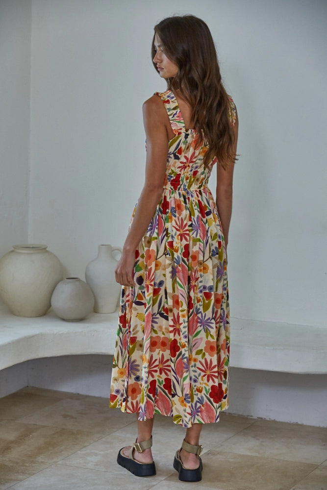 By Together Sleeveless Floral Print Dress