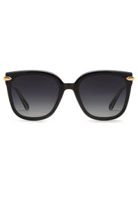 Krewe Dede Nylon Black + Black and Crystal 24K Sunglasses