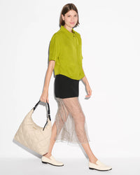 MZ Wallace Madison Shoulder Bag Buff Black