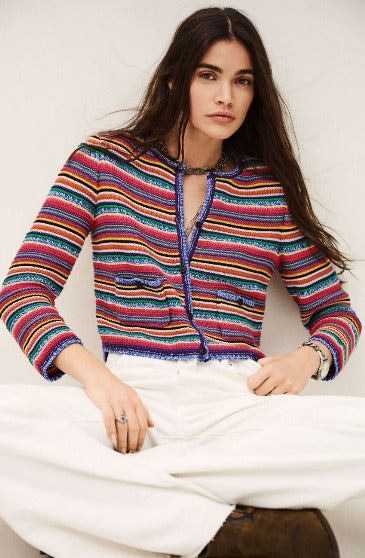 Ba&sh Fanny Stripe Cardigan