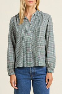 Trovata Brids of Paradis Alise Caspian Check Blouse