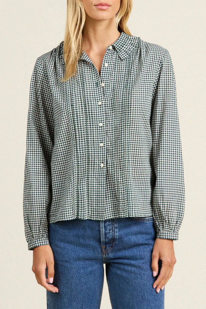 Trovata Brids of Paradis Alise Caspian Check Blouse