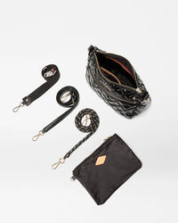 MZ Wallace Crosby Ella Crossbody Black Lacquer