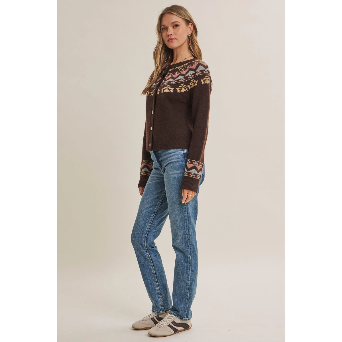 In February Nordic Fair Isle Cardigan