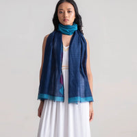 Sadhu Collective Silk Wool Jamdani Scarf