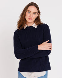 Pura Cashmere Cotton Fisherman Sweater