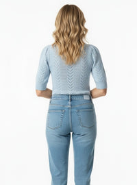 Autumn Cashmere Scoop Neck Pointelle Sweater