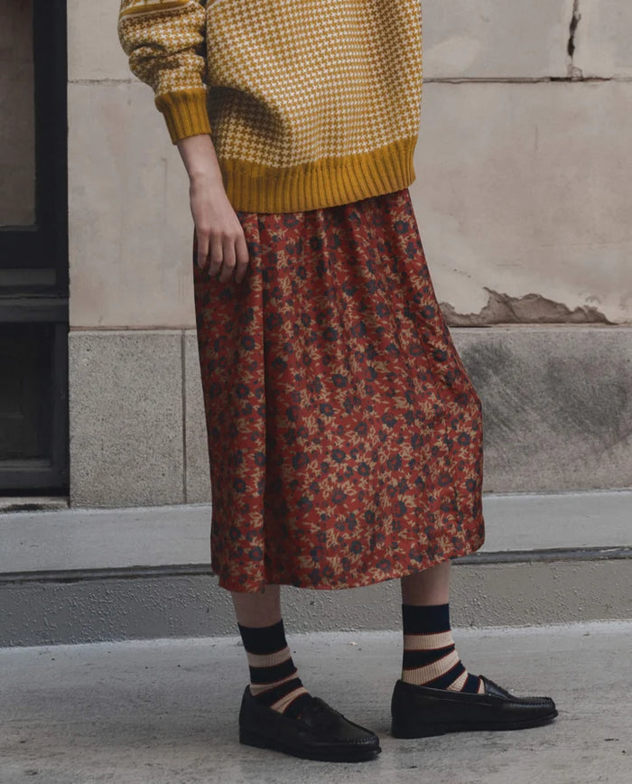 The Great Poppy Print Canary Skirt