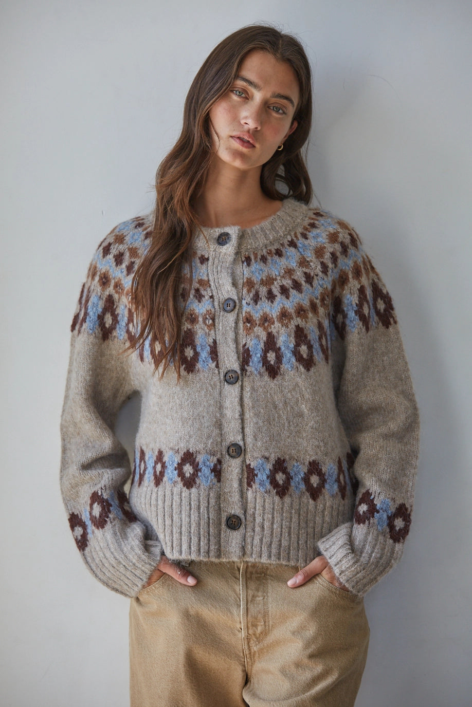 By Together Fair Isle Cardigan