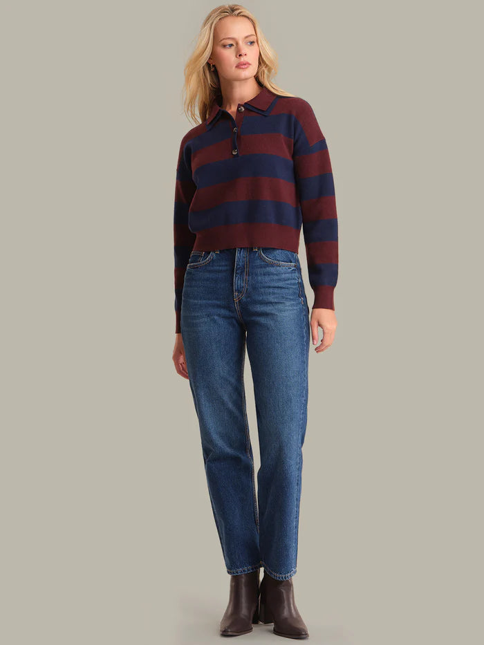 525 America Lennon Rugby Stripe Crew Sweater