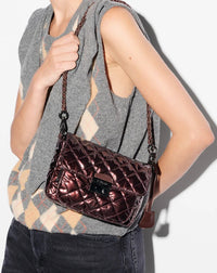 MZ Wallace Bordeaux Lacquer Crosby Lock Small Crossbody