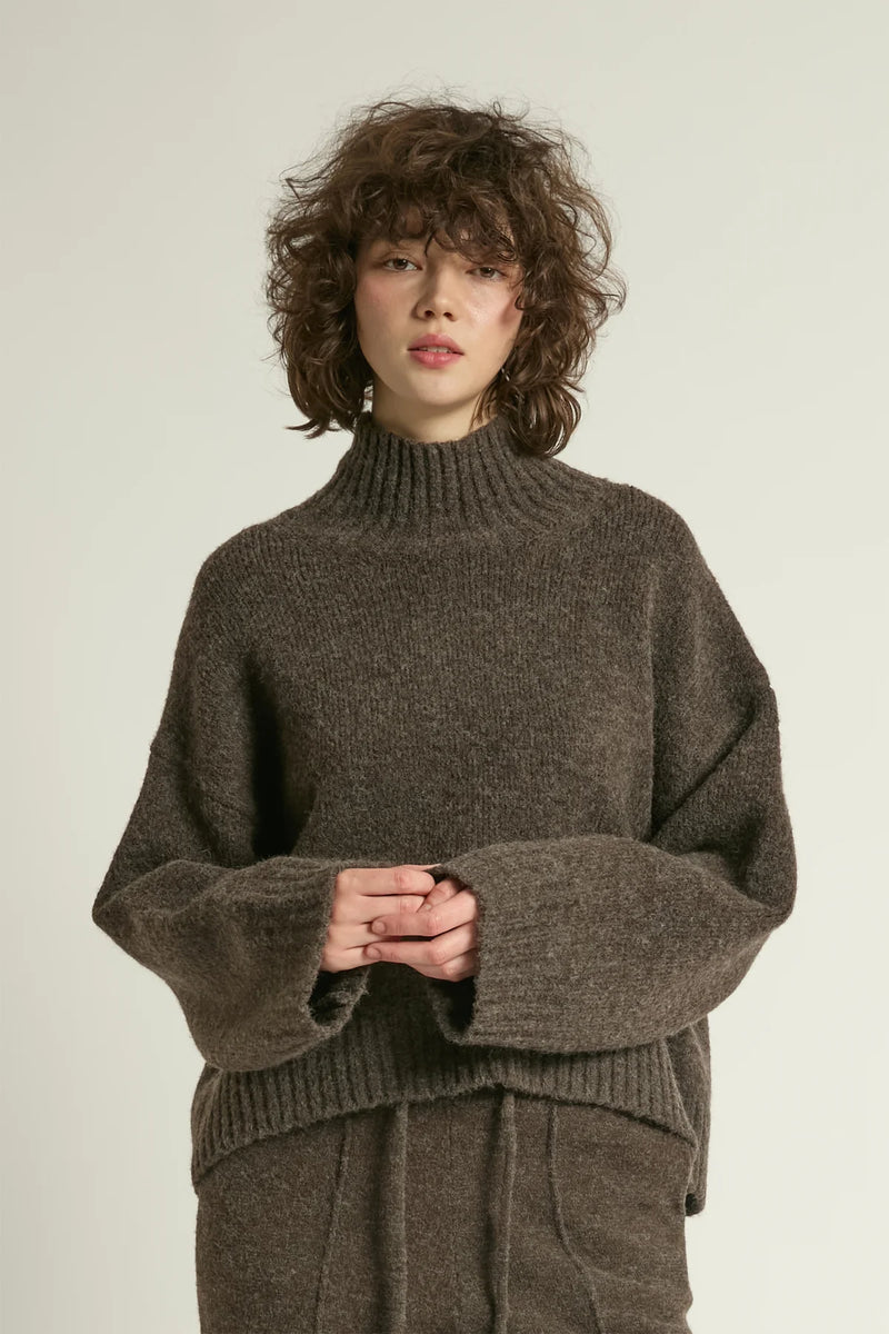 Look by M Chunky Mock Neck Sweater