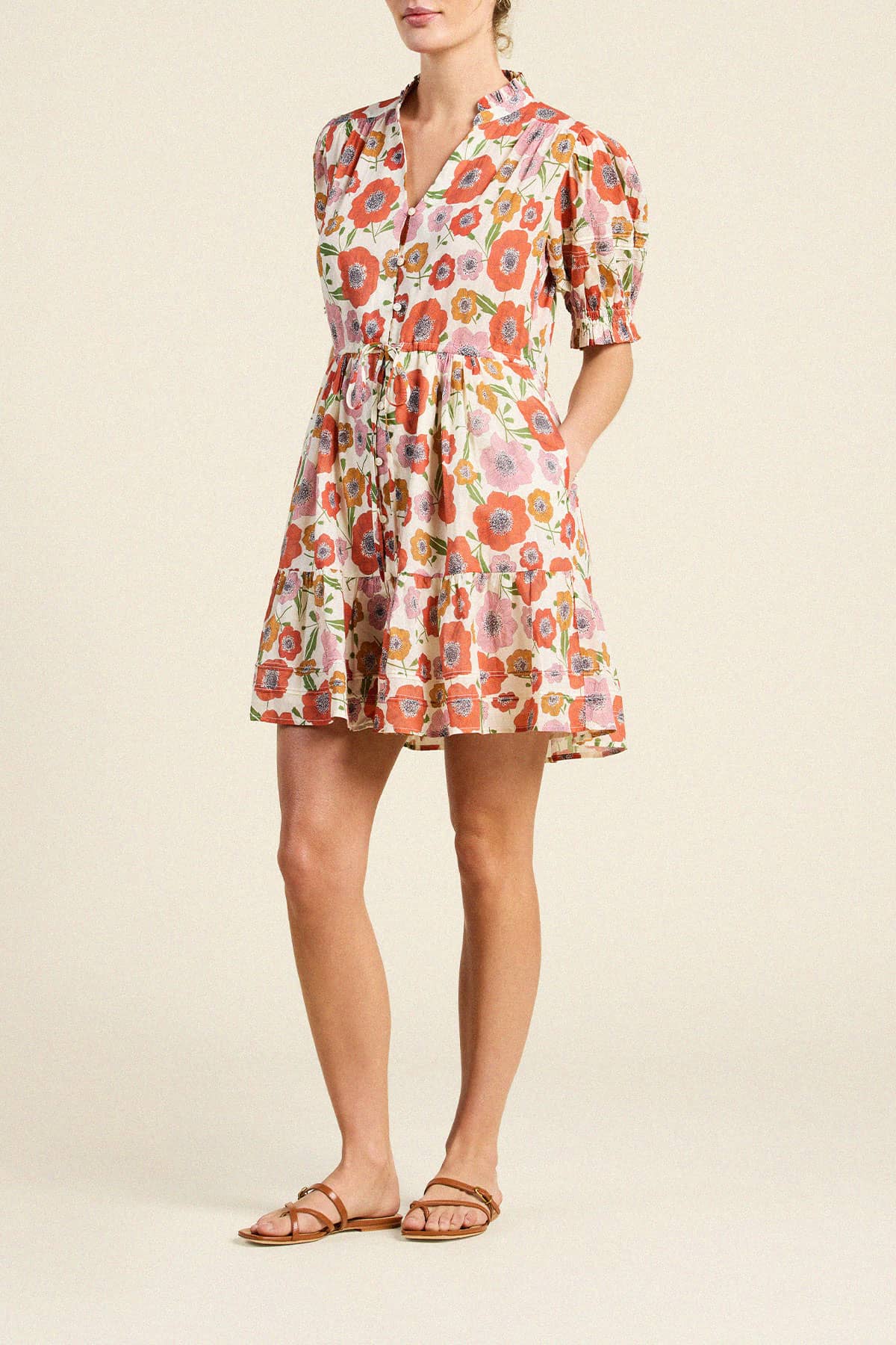 Trovata Birds of Paradis Phoebe Poppy Costa Dress