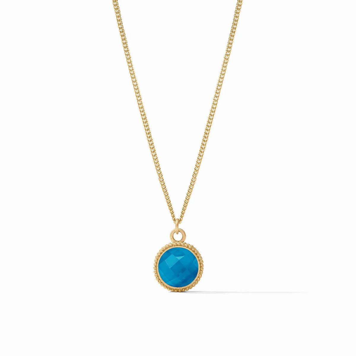 Julie Vos Fleur-de-Lis Solitaire Necklace London Blue