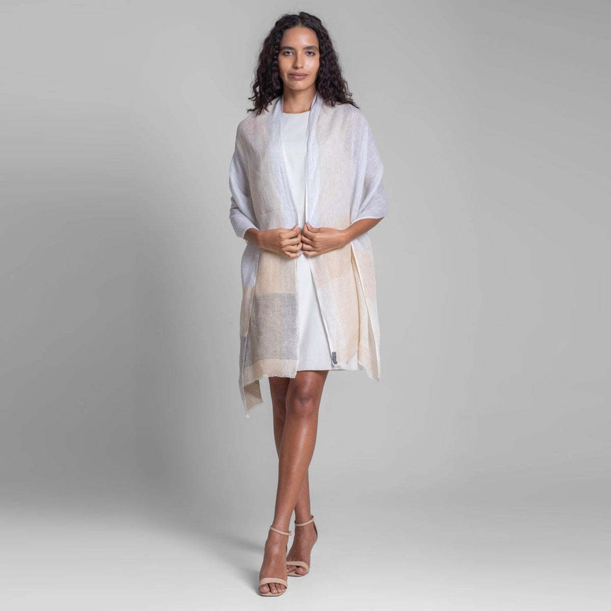 Sadhu Collective Quiet Sand Linen Scarf