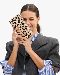 Clare V Le Tabac Snow Leopard Clutch