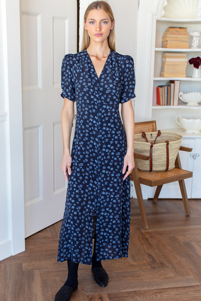 Emerson Fry Lucyia Antique Floral Print Dress